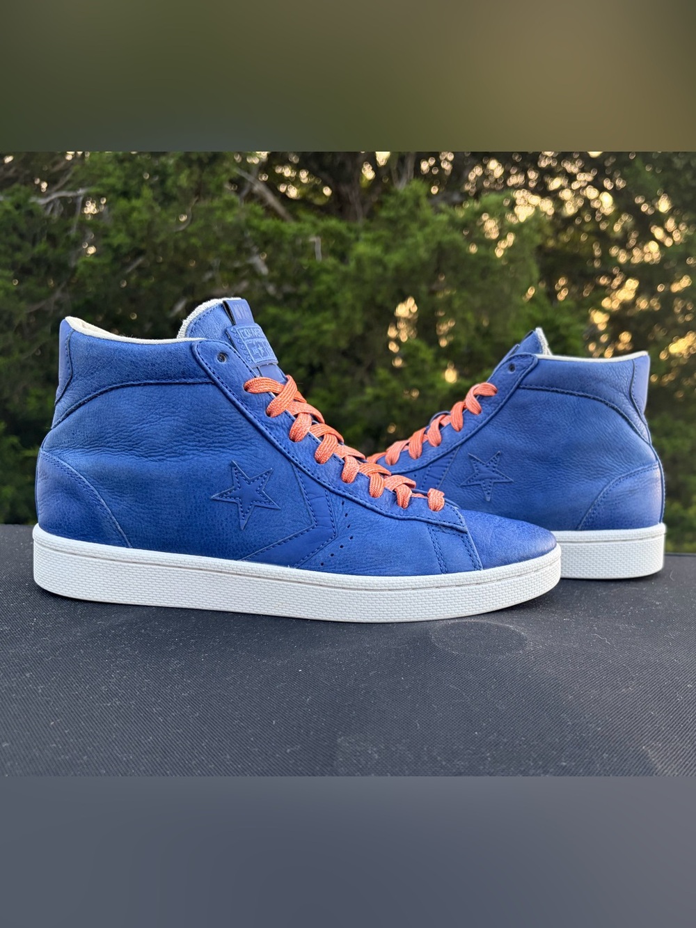 Converse Pro Leather Mid 141720C Royal Blue White 10 basketball shoes sneakers